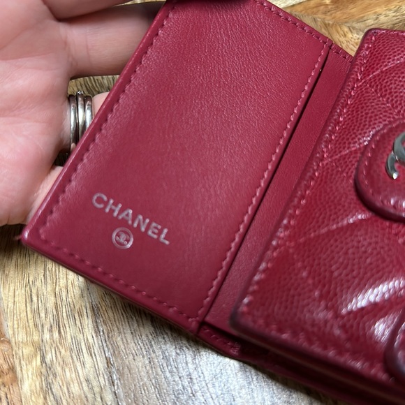Chanel Trifold Compact Wallet Dual Side - Deep Red - Picture 9 of 16